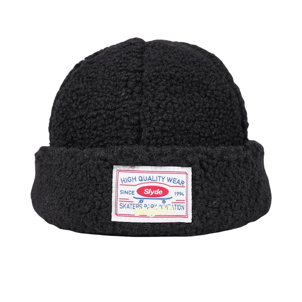 スライド（SLYDE）（メンズ）ニット帽 ボア ビーニー SL23FW-HAT005BLK フリーサイズ 防寒 黒