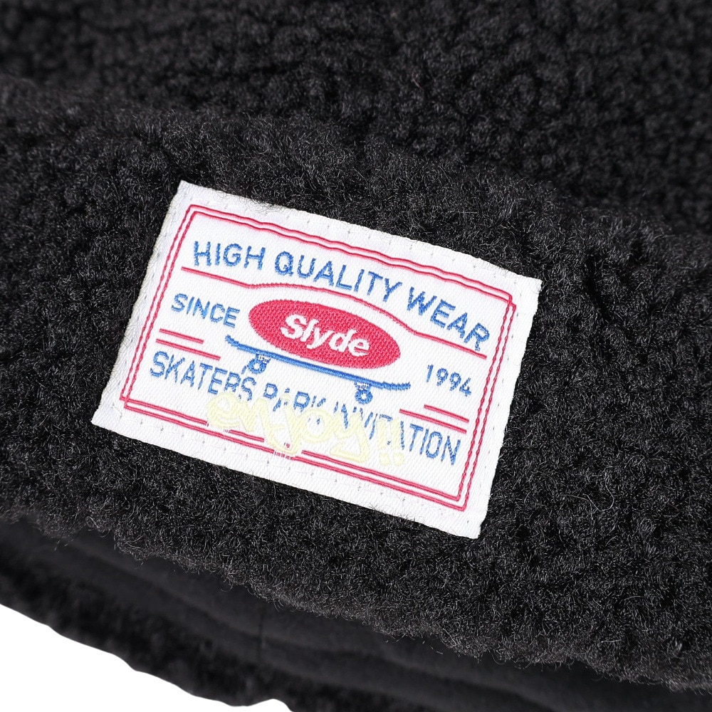 スライド（SLYDE）（メンズ）ニット帽 ボア ビーニー SL23FW-HAT005BLK フリーサイズ 防寒 黒