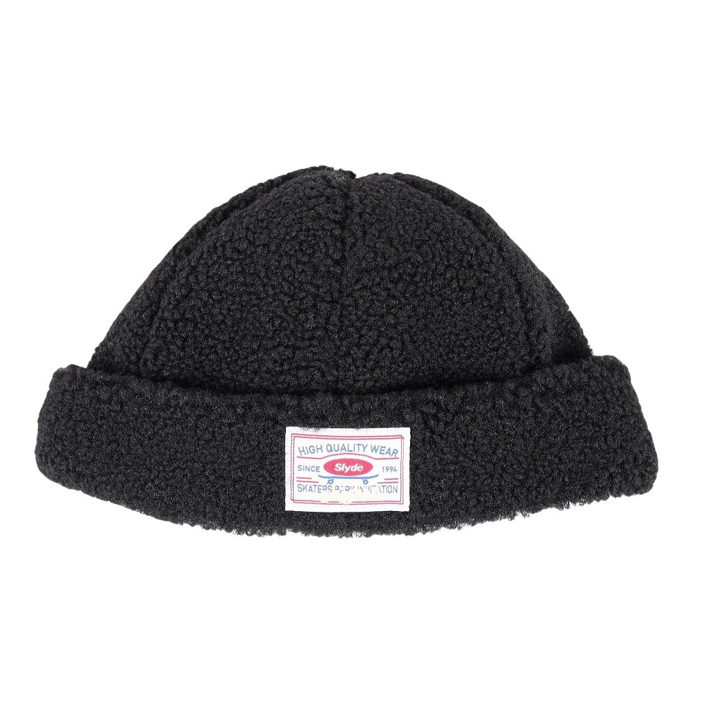 スライド（SLYDE）（メンズ）ニット帽 ボア ビーニー SL23FW-HAT005BLK フリーサイズ 防寒 黒