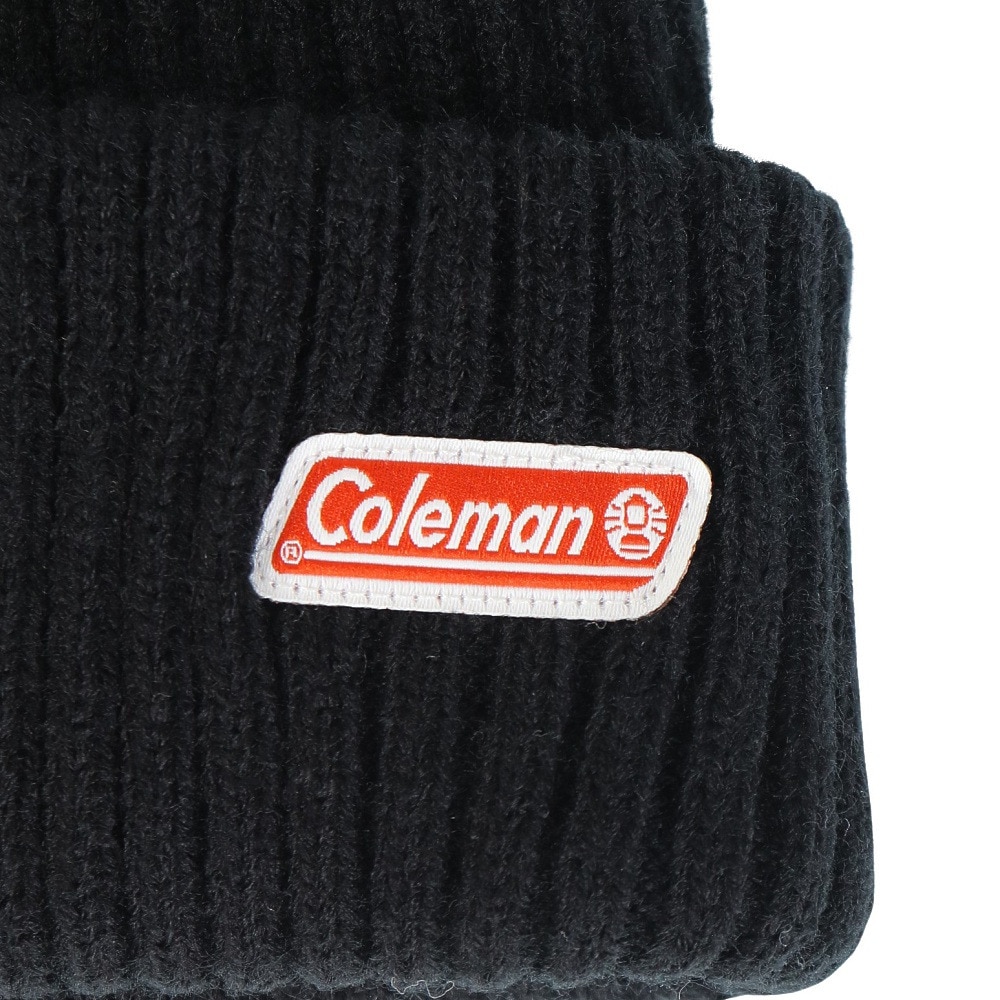 コールマン（Coleman）（メンズ）ニット帽 ニットキャップ 492-0133 BLK 防寒 フリーサイズ 黒