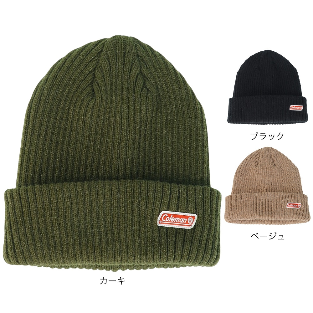 コールマン（Coleman）（メンズ）ニット帽 ニットキャップ 492-0133 KHK 防寒 フリーサイズ カーキ