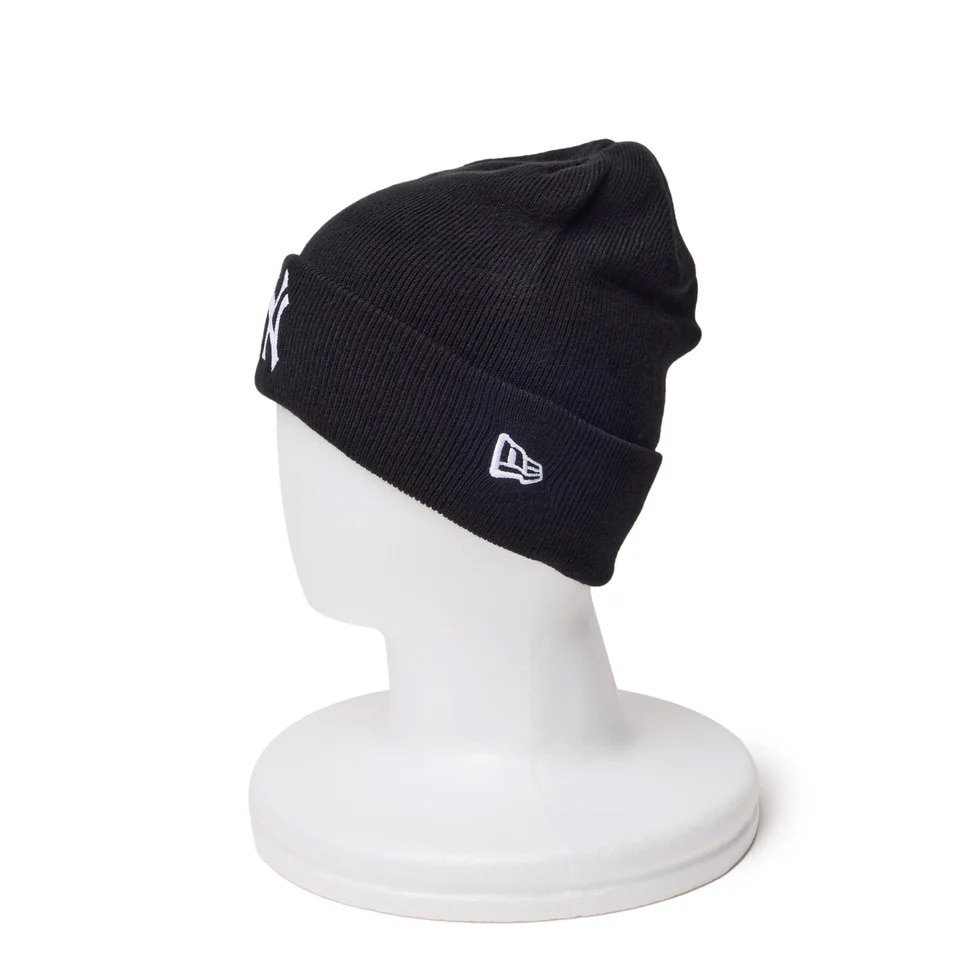 ニューエラ（NEW ERA）（メンズ、レディース）ニット帽 ベーシック カフニット MLB Team Logo ニューヨーク・ヤンキース クーパーズタウン 14312196 黒