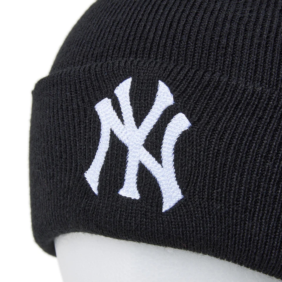 ニューエラ（NEW ERA）（メンズ、レディース）ニット帽 ベーシック カフニット MLB Team Logo ニューヨーク・ヤンキース クーパーズタウン 14312196 黒