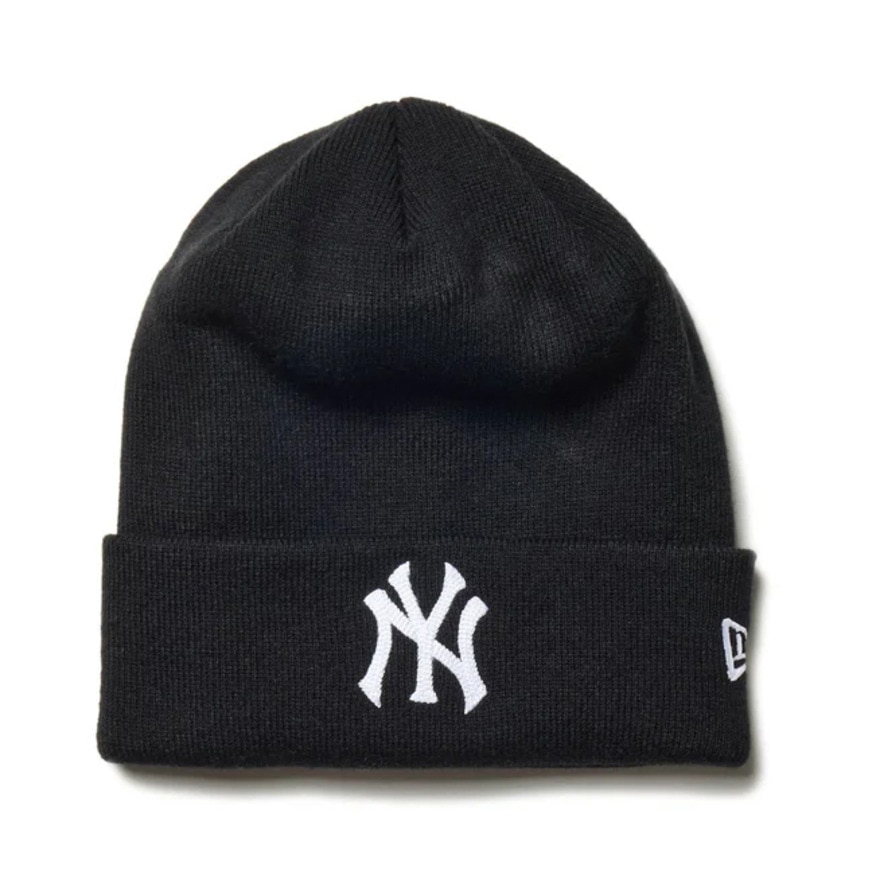 ニューエラ（NEW ERA）（メンズ、レディース）ニット帽 ベーシック カフニット MLB Team Logo ニューヨーク・ヤンキース クーパーズタウン 14312196 黒