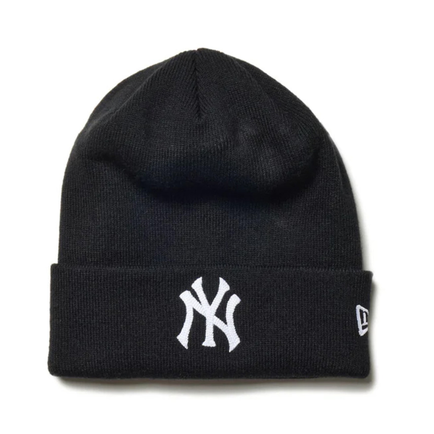 (メンズ、レディース)ニット帽 ベーシック カフニット MLB Team Logo ニューヨーク・ヤンキース クーパーズタウン 14312196 黒