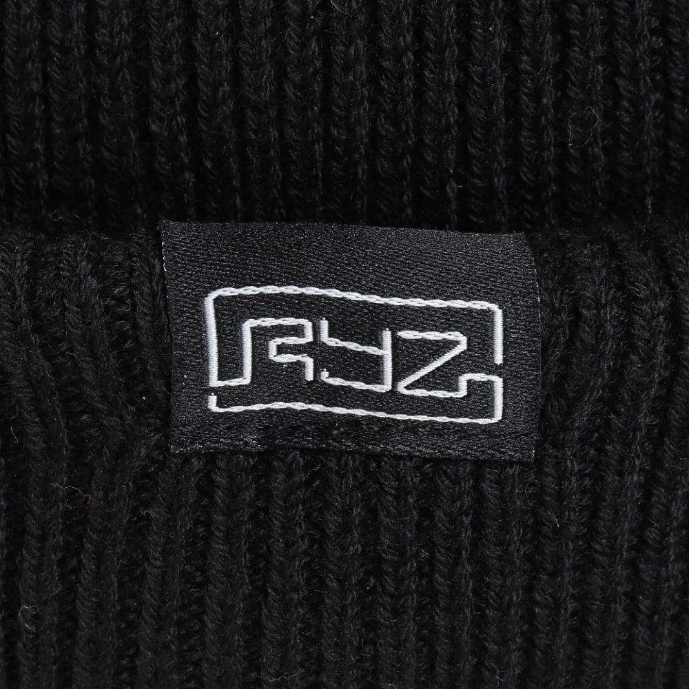 ライズ（RYZ）（メンズ）ニット帽 ロール ニット ワッチ RZ20ST24FW0022 BLK 防寒 フリーサイズ ブラック