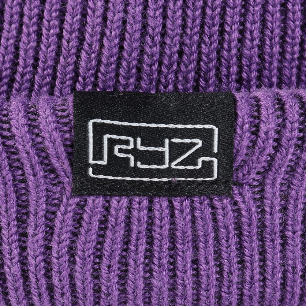 ライズ（RYZ）（メンズ）ニット帽 ロール ニット ワッチ RZ20ST24FW0022 PUL 防寒 フリーサイズ パープル