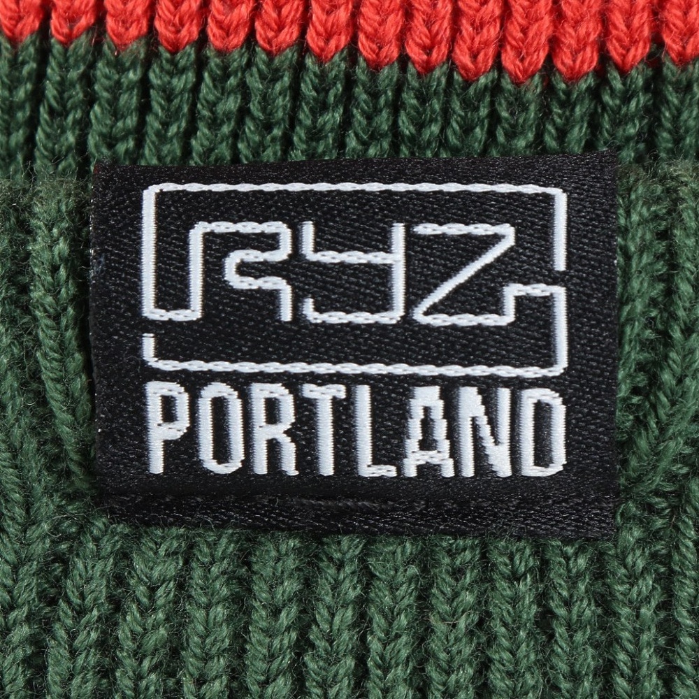 ライズ（RYZ）（メンズ）ニット帽 ライン ロール ニット ワッチ RZ20ST24FW0023 GRN フリーサイズ 緑