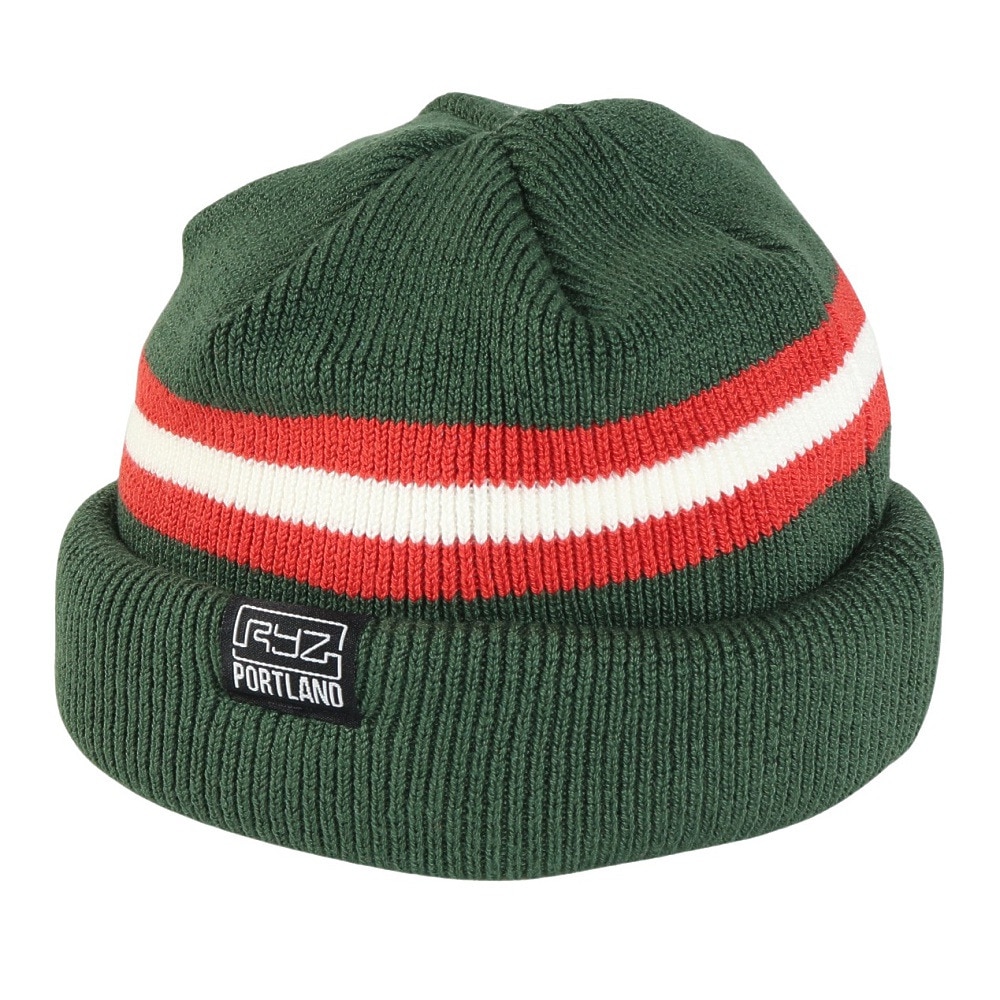 ライズ（RYZ）（メンズ）ニット帽 ライン ロール ニット ワッチ RZ20ST24FW0023 GRN フリーサイズ 緑