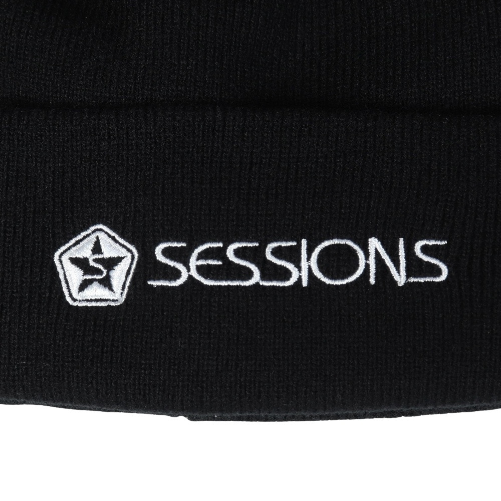 セッションズ（SESSIONS）（メンズ）ニット帽 ベーシック カフ WATCH 24080278 BLK フリーサイズ 黒 