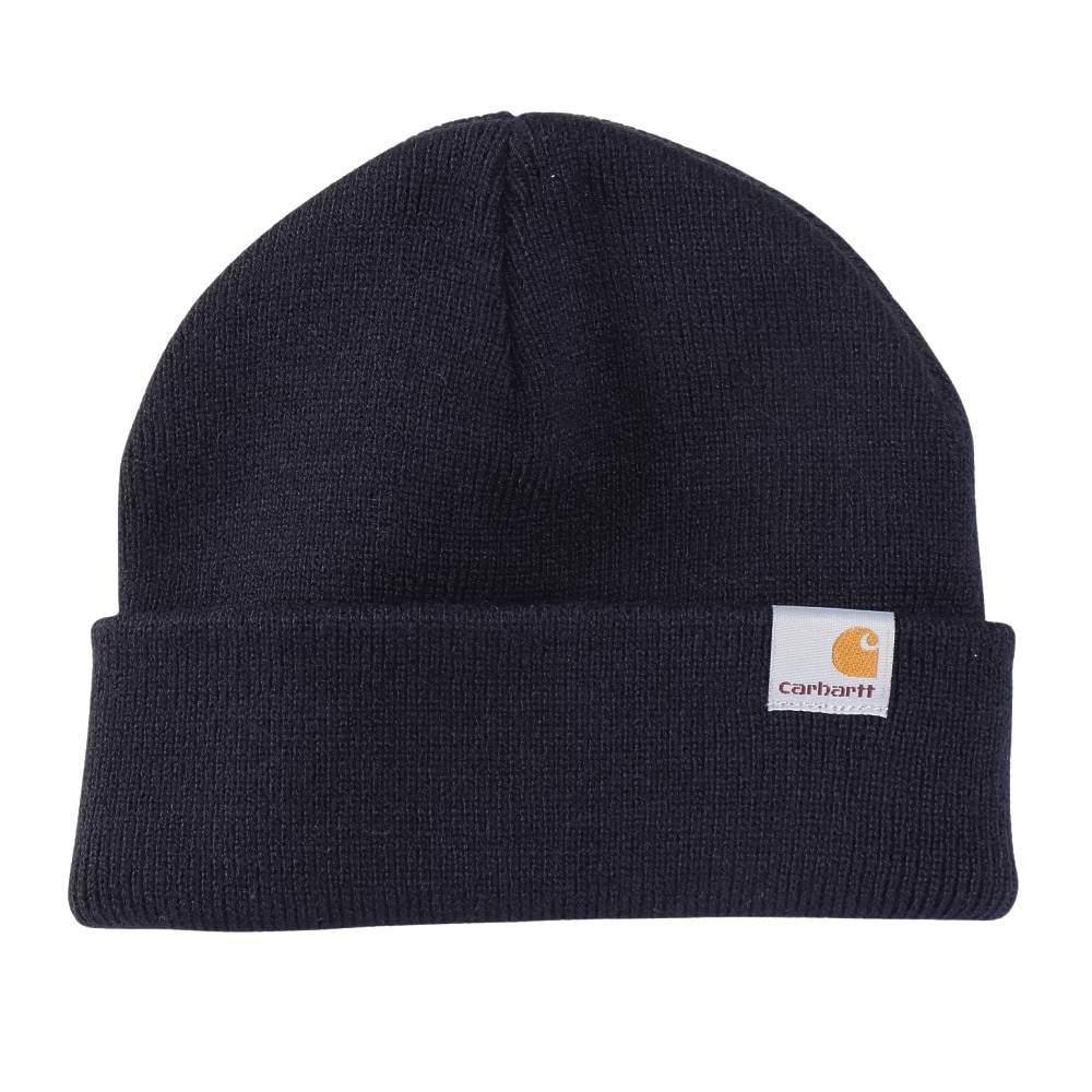 カーハート（CARHARTT）（メンズ）ニット帽 ストラタス ハット ロウ I0257411CXX24FW ネイビー