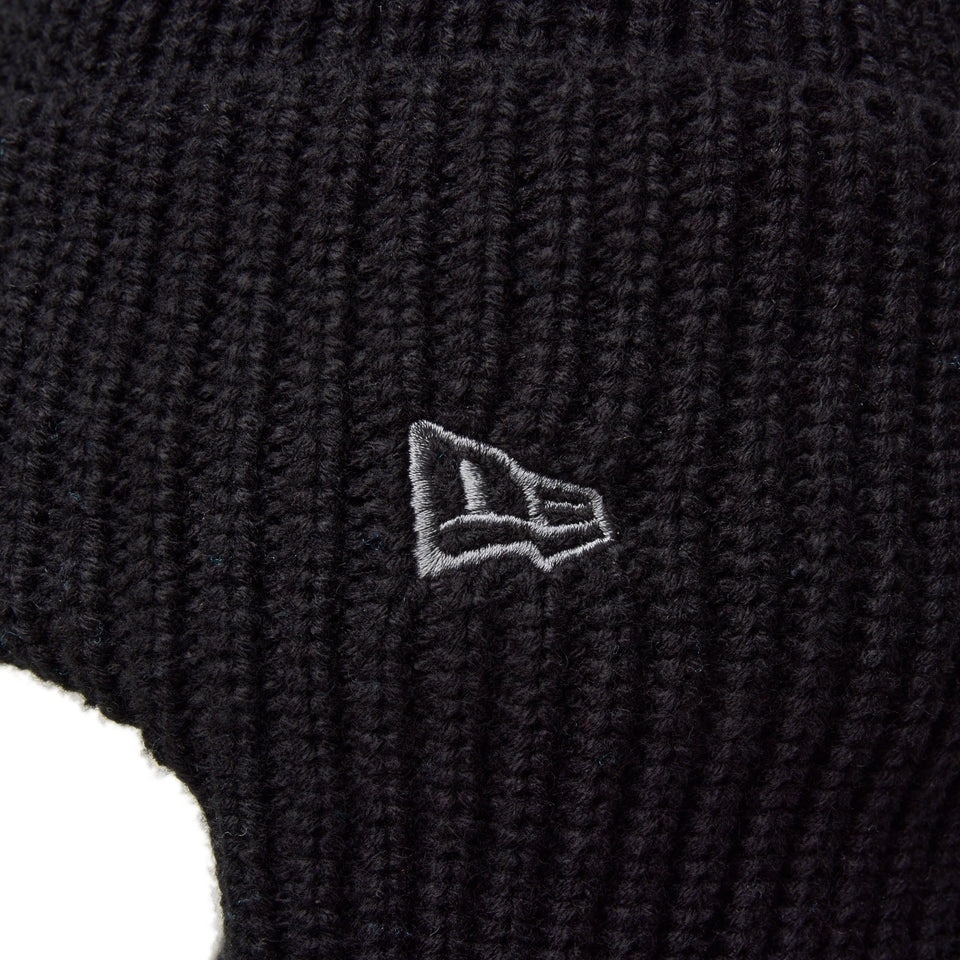 ニューエラ（NEW ERA）（メンズ、レディース）ニットキャップ ニットトラッパー 黒 14312173 イヤーフラップ 耳当て付き ひも付きニット帽