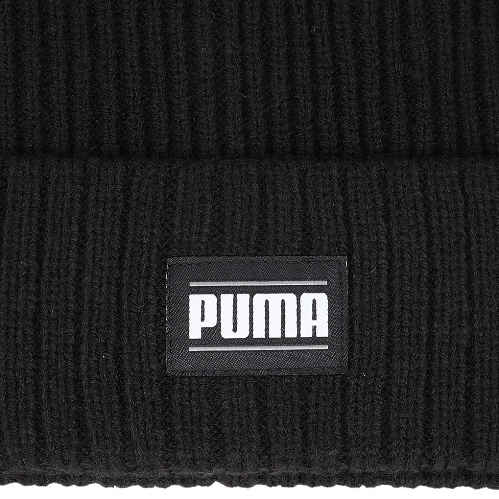 プーマ（PUMA）（メンズ、レディース）ニット帽 リブ クラシック カフ ビーニー 02403801 防寒 フリーサイズ ユニセックス 黒