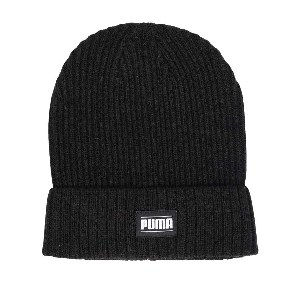 プーマ（PUMA）（メンズ、レディース）ニット帽 リブ クラシック カフ ビーニー 02403801 防寒 フリーサイズ ユニセックス 黒