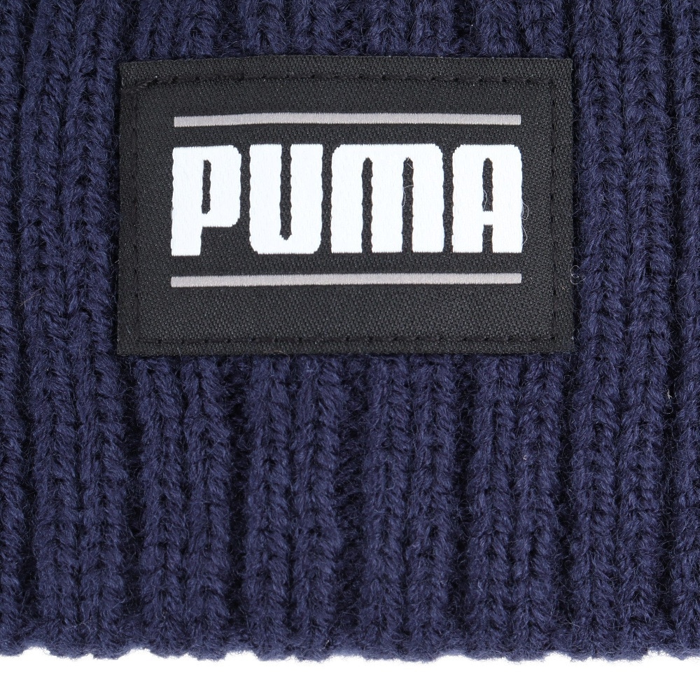 プーマ（PUMA）（メンズ、レディース）ニット帽 リブ クラシック カフ ビーニー 02403810 防寒 フリーサイズ ユニセックス 紺