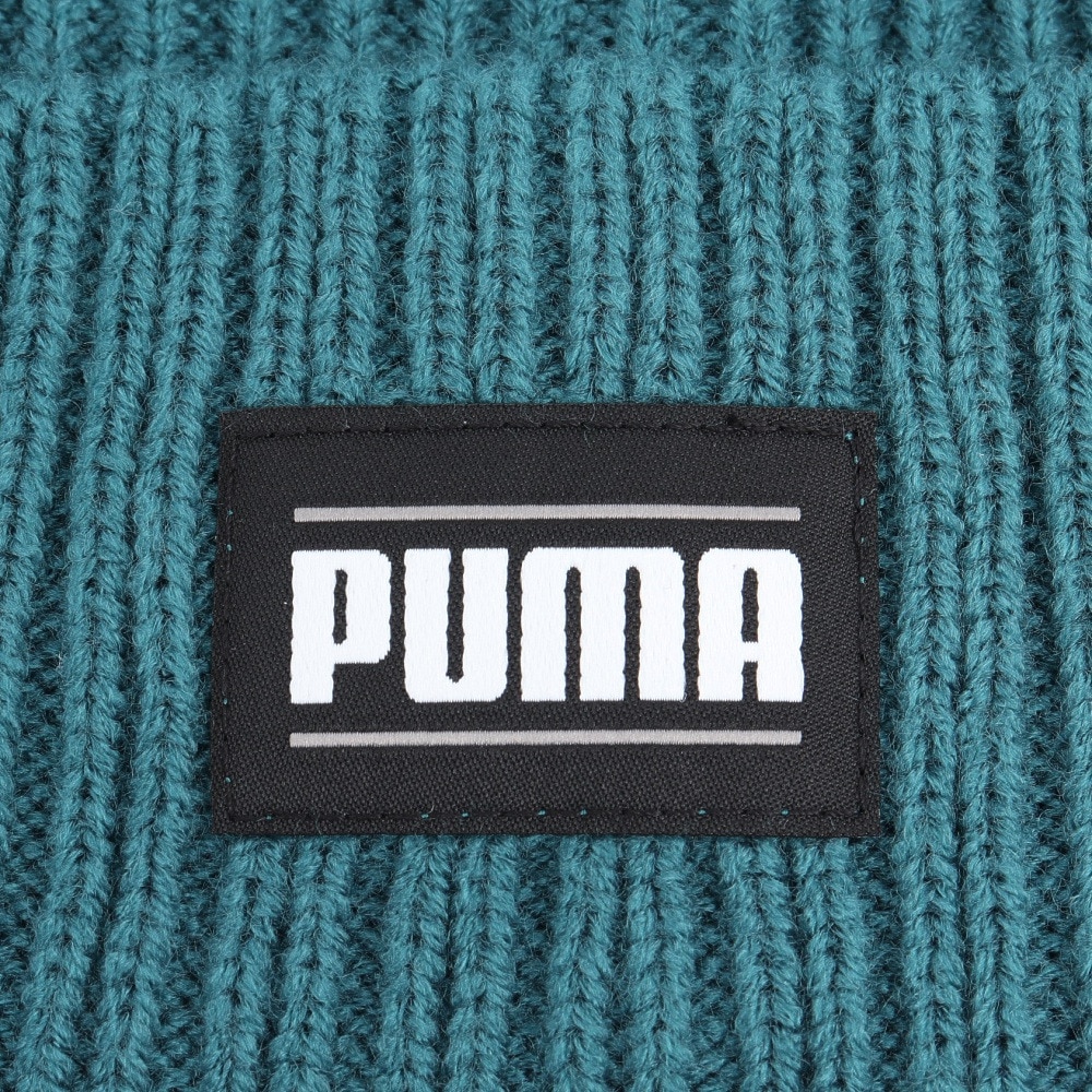 プーマ（PUMA）（メンズ、レディース）ニット帽 リブ クラシック カフ ビーニー 02403811 防寒 フリーサイズ ユニセックス 緑