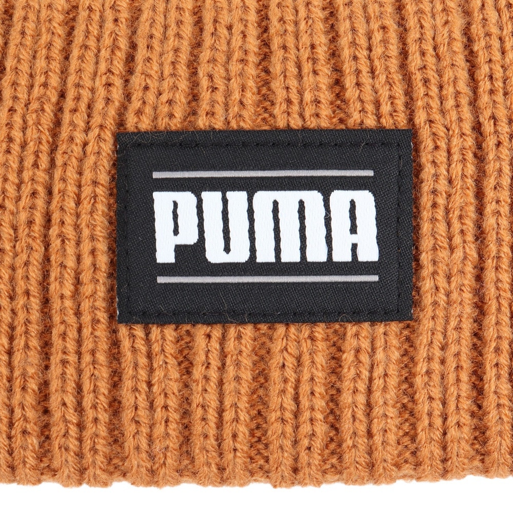 プーマ（PUMA）（メンズ、レディース）ニット帽 リブ クラシック カフ ビーニー 02403812 防寒 フリーサイズ ユニセックス ブラウン