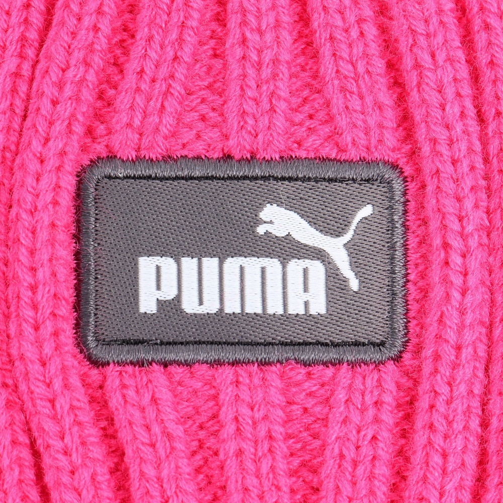 プーマ（PUMA）（メンズ、レディース）ニット帽 クラシック カフ ビーニー 02482606 防寒 ピンク フリーサイズ