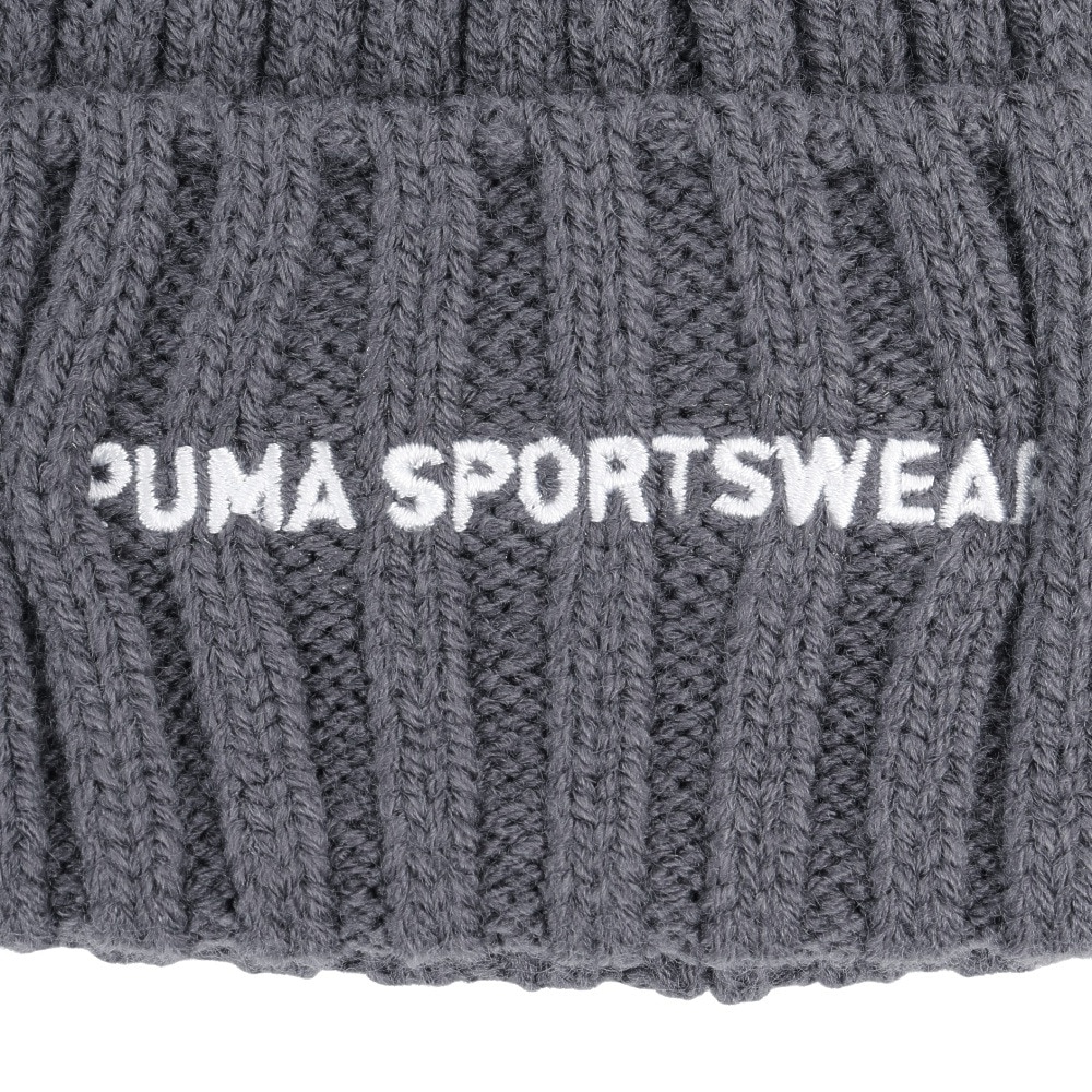 プーマ（PUMA）（メンズ、レディース）ニット帽 スポーツ フィッシャーマンビーニー 02482904 防寒 グレー フリーサイズ