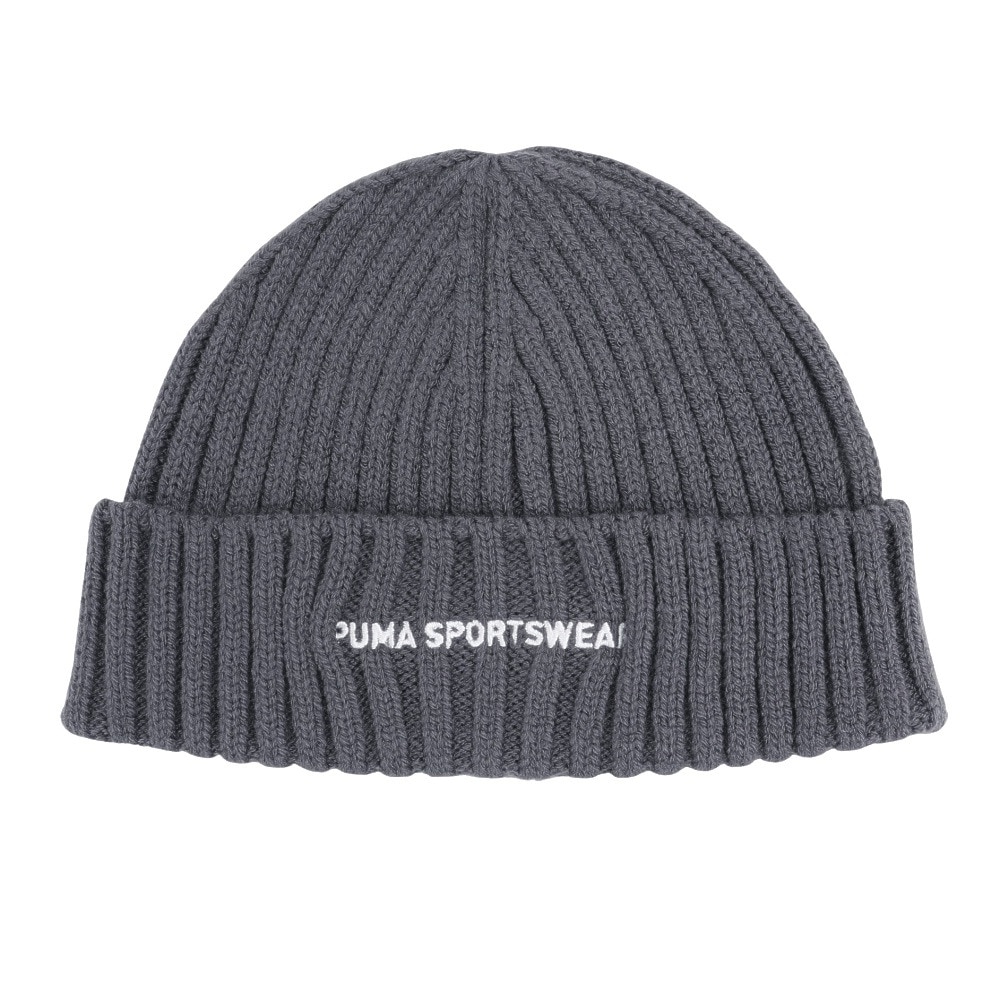 プーマ（PUMA）（メンズ、レディース）ニット帽 スポーツ フィッシャーマンビーニー 02482904 防寒 グレー フリーサイズ