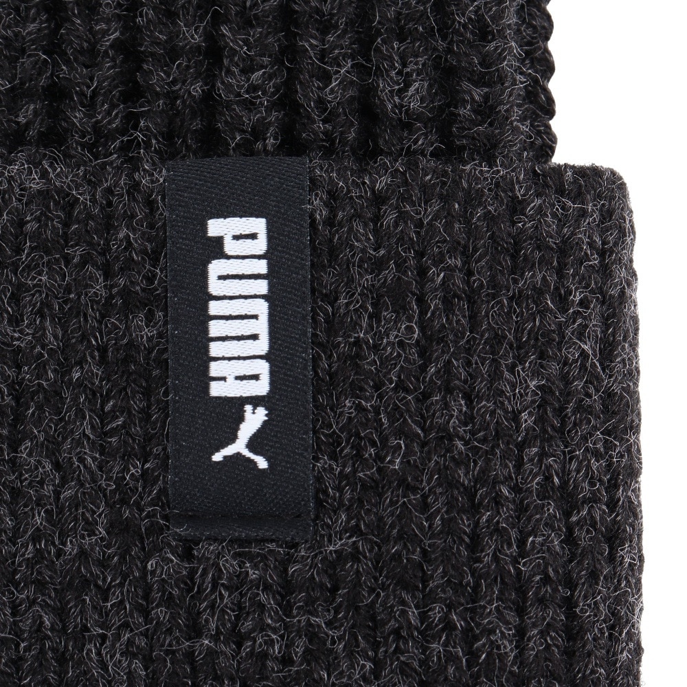 プーマ（PUMA）（メンズ、レディース）ニット帽 メタルキャット ビーニー 02487401 防寒 フリーサイズ ユニセックス 黒