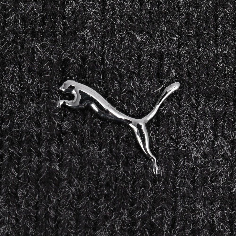 プーマ（PUMA）（メンズ、レディース）ニット帽 メタルキャット ビーニー 02487401 防寒 フリーサイズ ユニセックス 黒