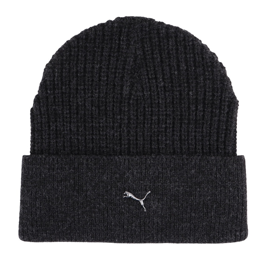 プーマ（PUMA）（メンズ、レディース）ニット帽 メタルキャット ビーニー 02487401 防寒 フリーサイズ ユニセックス 黒