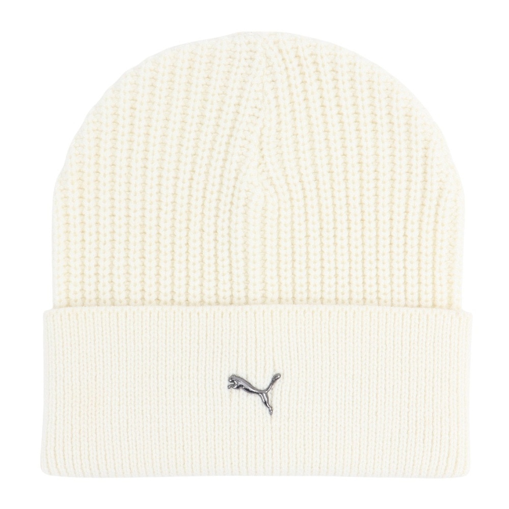 プーマ（PUMA）（メンズ、レディース）ニット帽 メタルキャット ビーニー 02487402 防寒 フリーサイズ ユニセックス 白