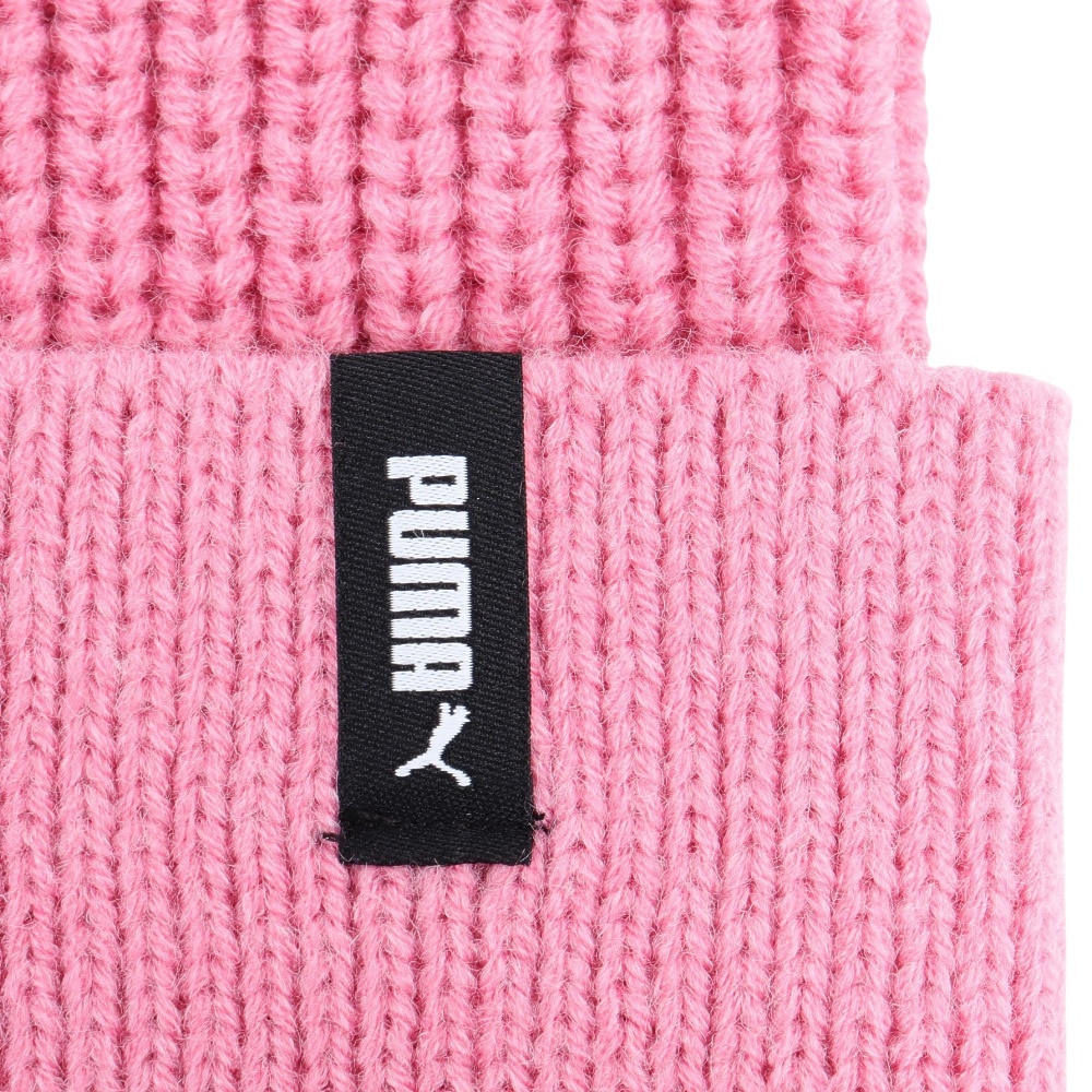 プーマ（PUMA）（メンズ、レディース）ニット帽 メタルキャット ビーニー 02487405 防寒 フリーサイズ ユニセックス ピンク
