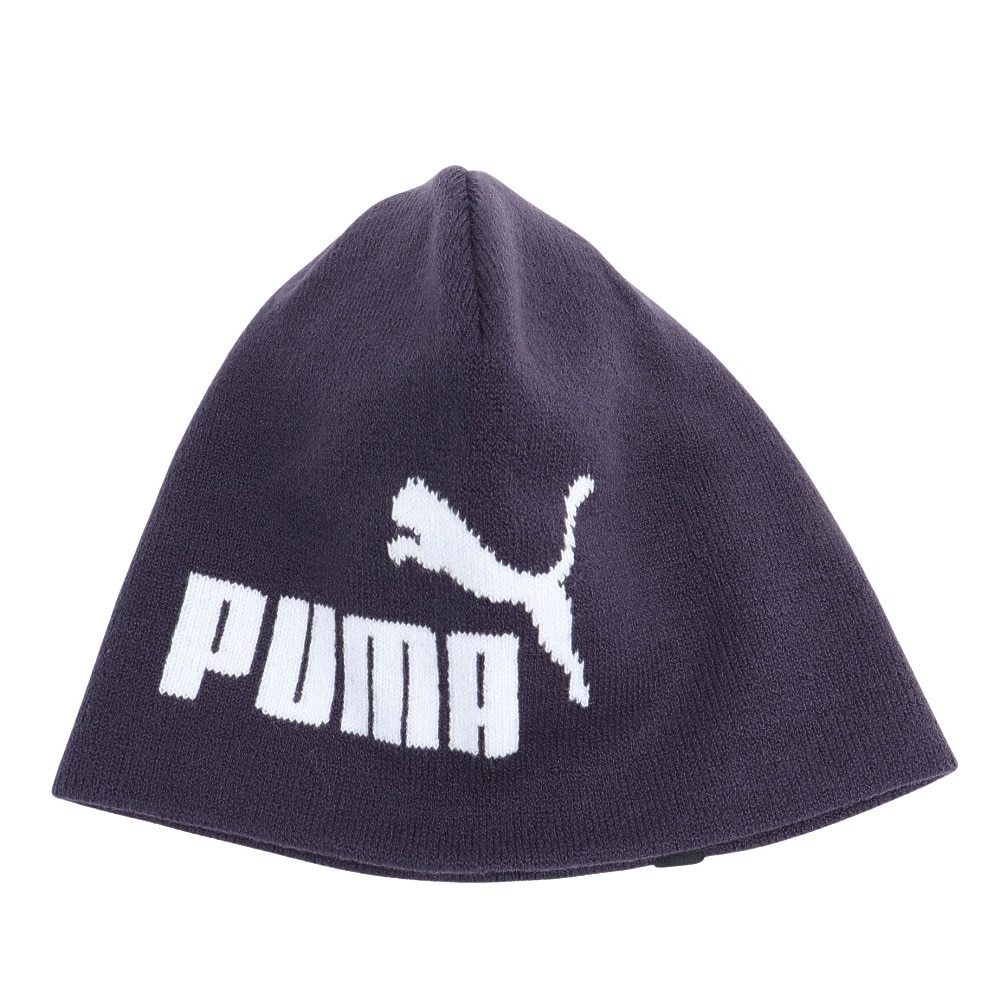プーマ（PUMA）（メンズ、レディース）ニット帽 エッセンシャル カフレスビーニー 02563602 防寒 フリーサイズ ユニセックス 紺
