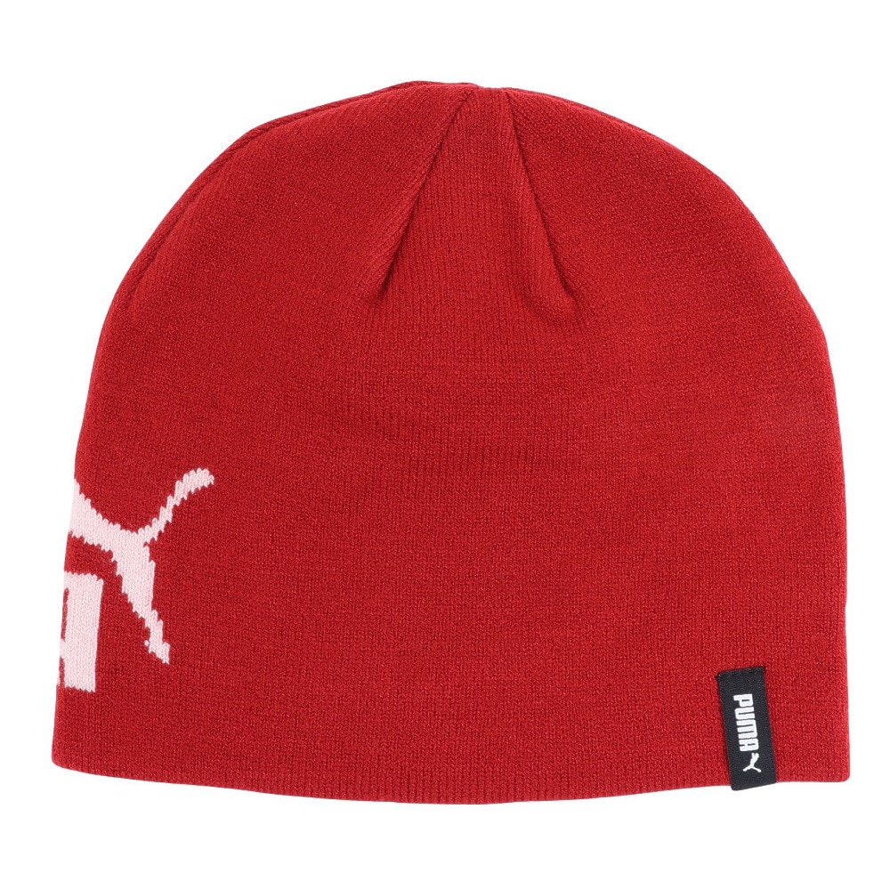 プーマ（PUMA）（メンズ、レディース）ニット帽 エッセンシャル カフレスビーニー 02563605 防寒 フリーサイズ ユニセックス 赤