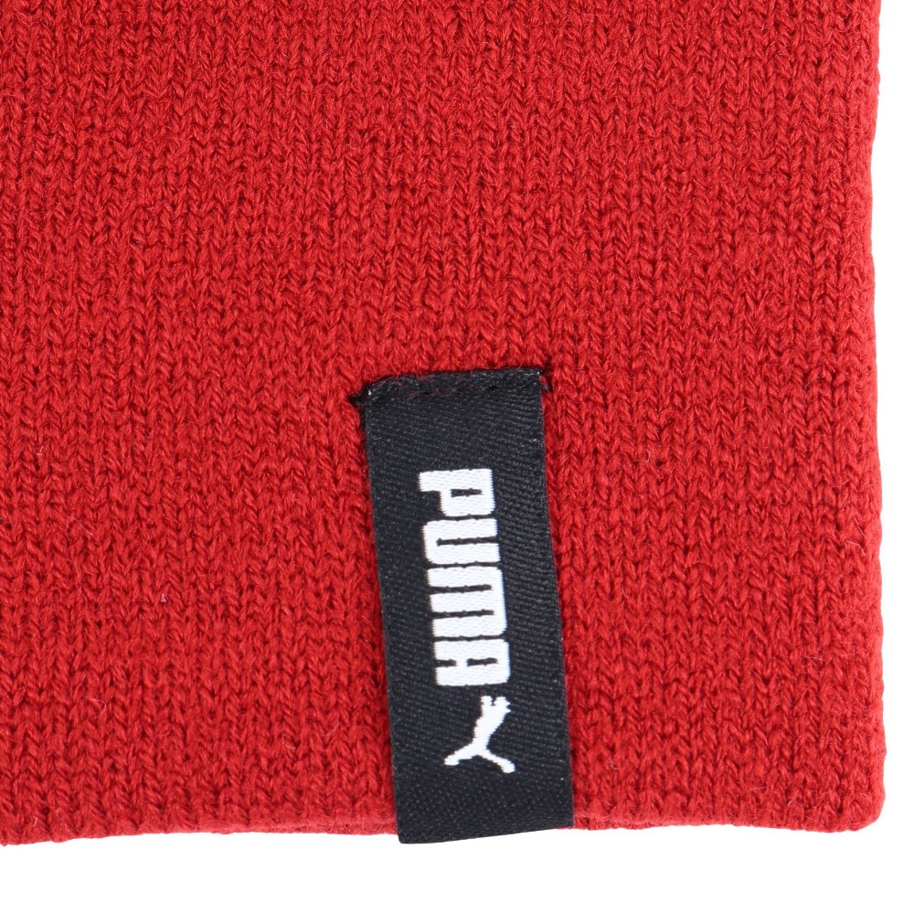 プーマ（PUMA）（メンズ、レディース）ニット帽 エッセンシャル カフレスビーニー 02563605 防寒 フリーサイズ ユニセックス 赤