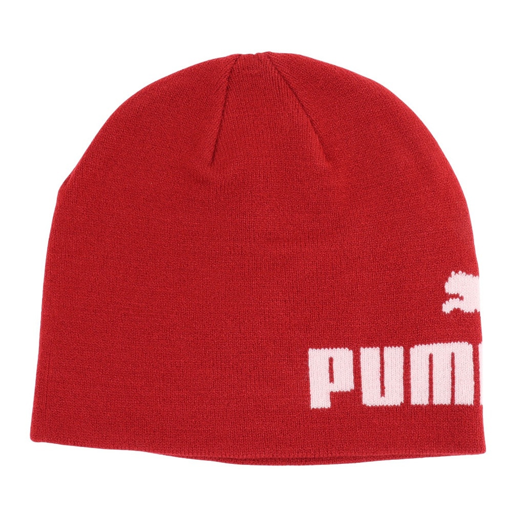 プーマ（PUMA）（メンズ、レディース）ニット帽 エッセンシャル カフレスビーニー 02563605 防寒 フリーサイズ ユニセックス 赤