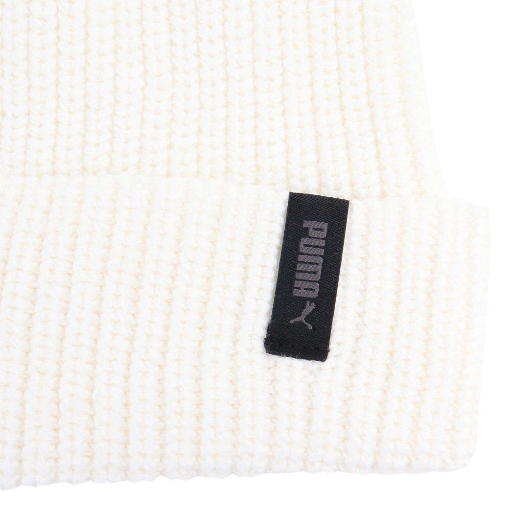 プーマ（PUMA）（メンズ、レディース）ニット帽 CLASSICS グラフィック ショート ビーニー 02568004 帽子 白 フリーサイズ