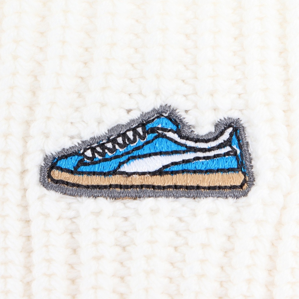 プーマ（PUMA）（メンズ、レディース）ニット帽 CLASSICS グラフィック ショート ビーニー 02568004 帽子 白 フリーサイズ