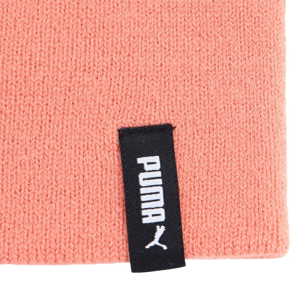 プーマ（PUMA）（キッズ）ニット帽 ESS NO.1 ロゴ カフレス ビーニー 02569702 子供 ジュニア 38cm ピンク