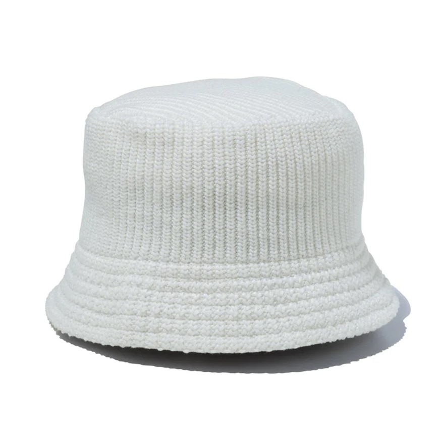 ニューエラ（NEW ERA）（メンズ、レディース）帽子 ハット バケットハット ベーシック アイボリー S-Mサイズ(56-59cm) 14524691 ニット生地 バケハ
