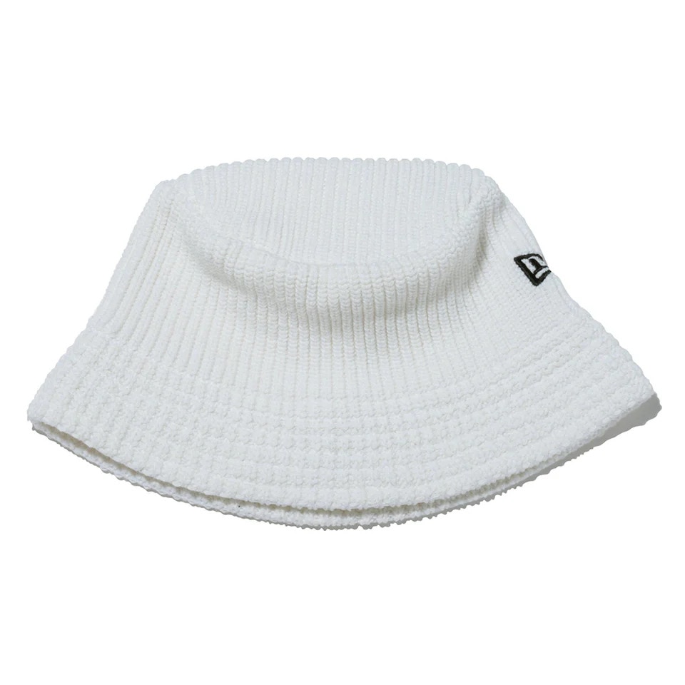 ニューエラ（NEW ERA）（メンズ、レディース）帽子 ハット バケットハット ベーシック アイボリー S-Mサイズ(56-59cm) 14524691 ニット生地 バケハ