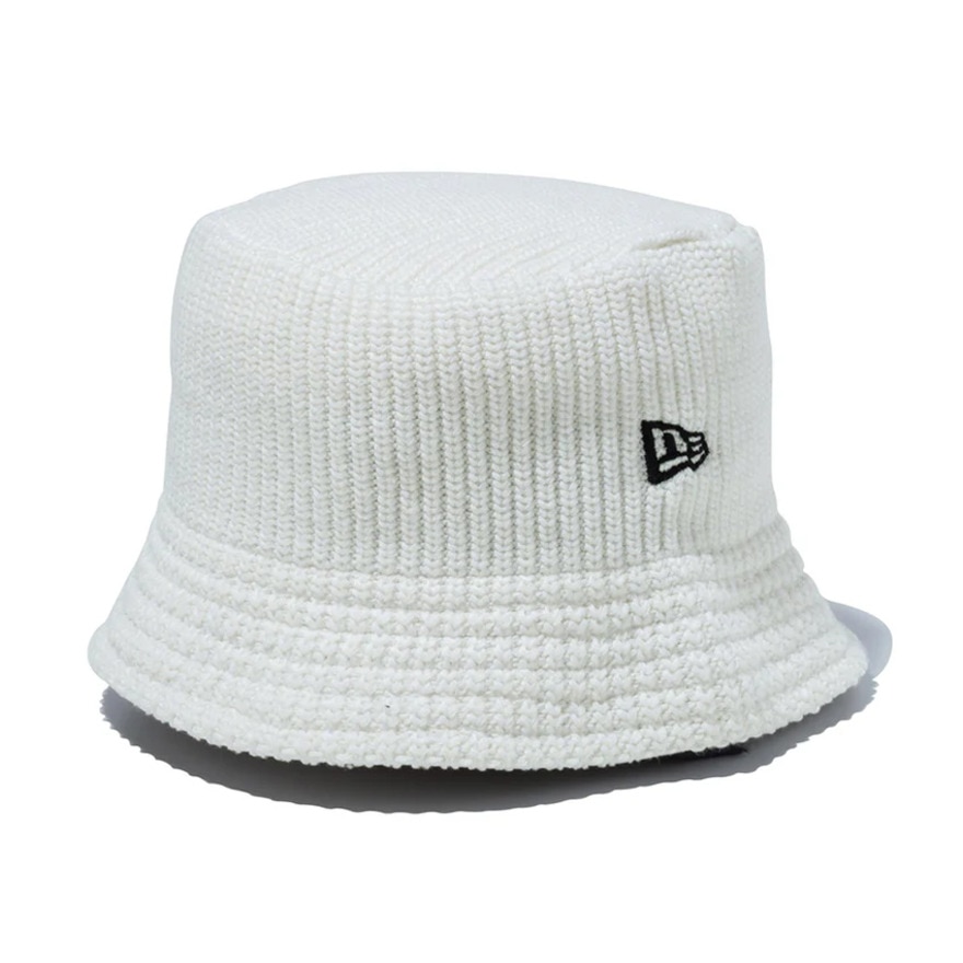 ニューエラ（NEW ERA）（メンズ、レディース）帽子 ハット バケットハット ベーシック アイボリー S-Mサイズ(56-59cm) 14524691 ニット生地 バケハ