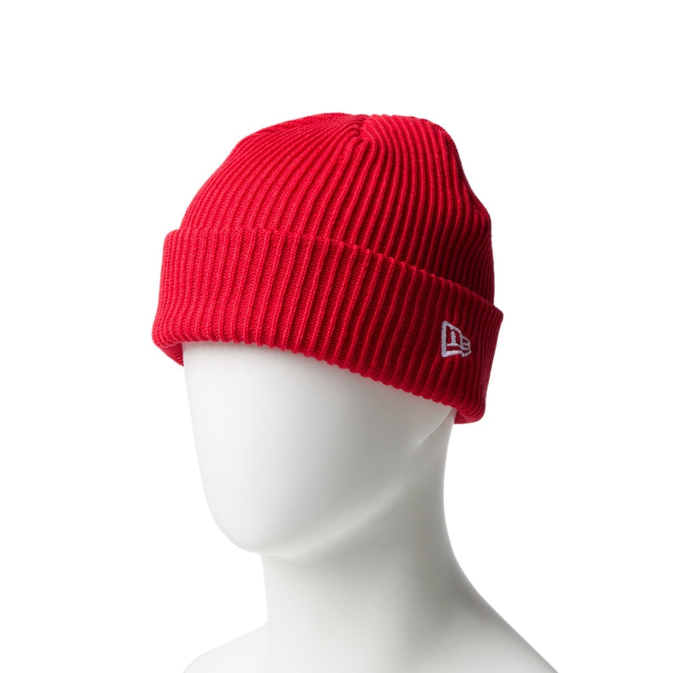 ニューエラ（NEW ERA）（メンズ、レディース）ニットキャップ リブ カフニット 赤 14669936 ニット帽 帽子 ニット 防寒