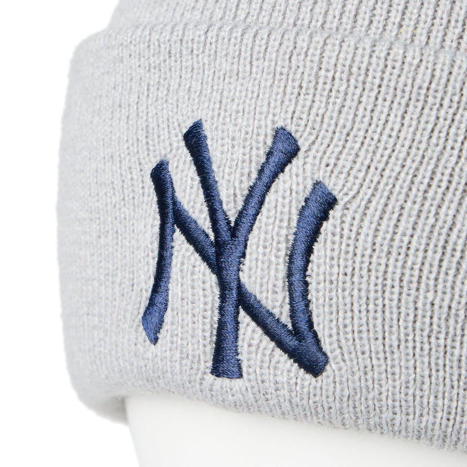 ニューエラ（NEW ERA）（メンズ、レディース）帽子 ニットキャップ ポンポンニット ニューヨーク・ヤンキース グレー 灰色 14669954