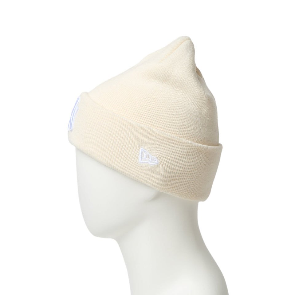 ニューエラ（NEW ERA）（メンズ、レディース）帽子 ニットキャップ  カフニット MLB Tonal Logo ニューヨーク・ヤンキース オフホワイト 白 14670042