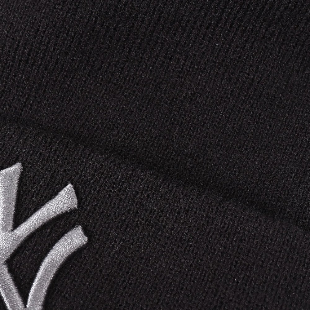 ニューエラ（NEW ERA）（メンズ、レディース）帽子 ベーシック カフニット MLB Tonal Logo ニューヨーク・ヤンキース 黒 ブラック 14670043