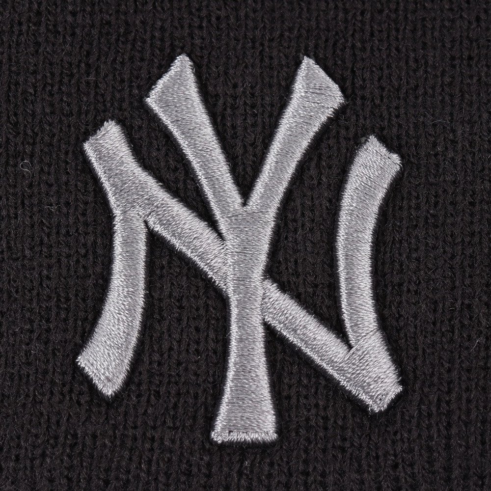 ニューエラ（NEW ERA）（メンズ、レディース）帽子 ベーシック カフニット MLB Tonal Logo ニューヨーク・ヤンキース 黒 ブラック 14670043