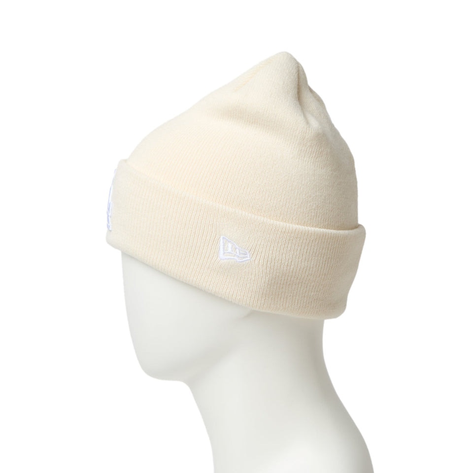 ニューエラ（NEW ERA）（メンズ、レディース）帽子 ニットキャップ カフニット MLB Tonal Logo ロサンゼルス・ドジャース オフホワイト 14670044