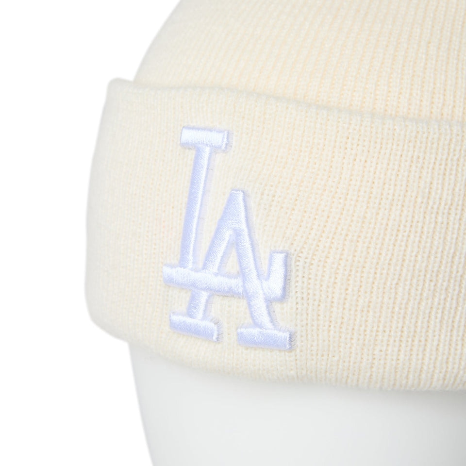 ニューエラ（NEW ERA）（メンズ、レディース）帽子 ニットキャップ カフニット MLB Tonal Logo ロサンゼルス・ドジャース オフホワイト 14670044