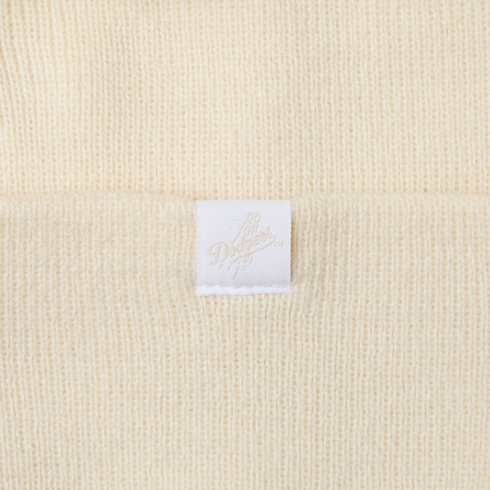 ニューエラ（NEW ERA）（メンズ、レディース）帽子 ニットキャップ カフニット MLB Tonal Logo ロサンゼルス・ドジャース オフホワイト 14670044