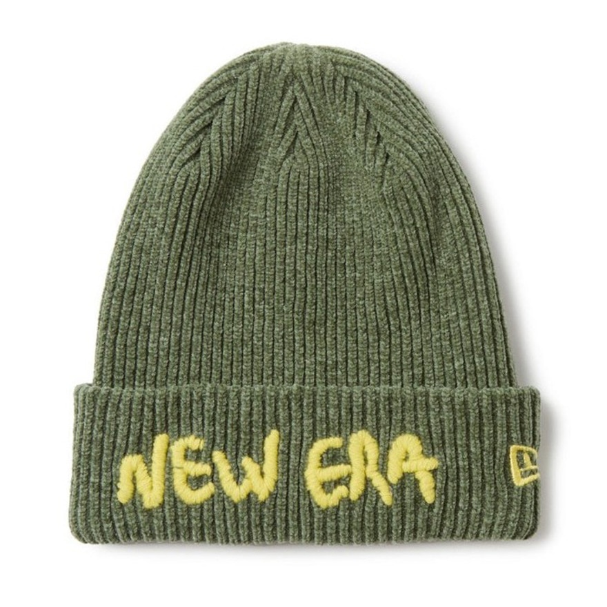 ニューエラ（NEW ERA）（メンズ、レディース）ニットキャップ ベーシック カフニット モールヤーンニット 緑 14670074 ニット帽 帽子 ニット 防寒