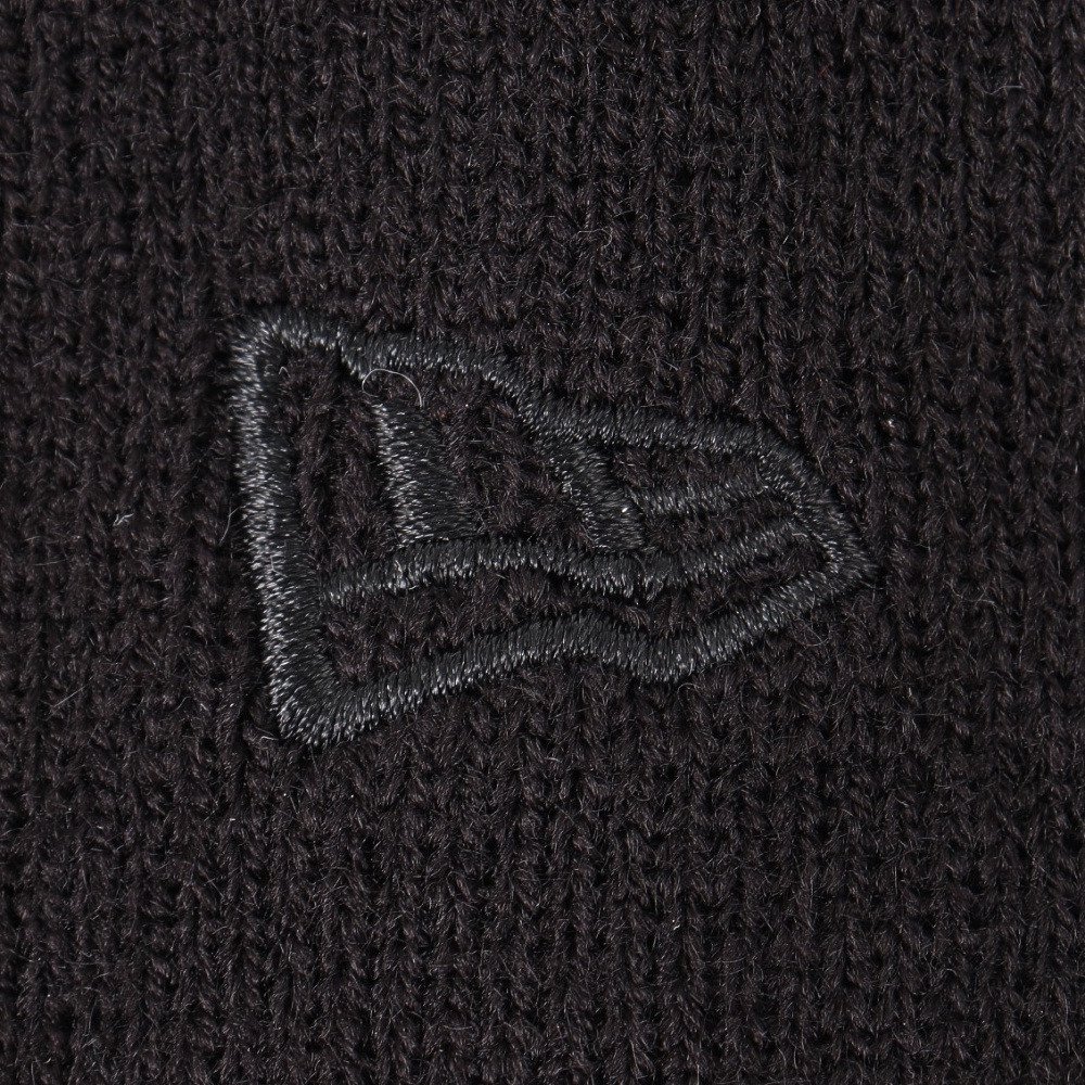 ニューエラ（NEW ERA）（メンズ、レディース）帽子 ニットキャップ ベーシック カフニット フラッグロゴ 黒 ブラック 14670093