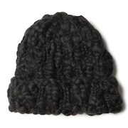 (メンズ、レディース)ニットキャップ ベーシック カフニット チャンキーニット 黒 14670101 ニット帽 帽子 ニット 防寒